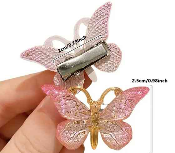 Затискач "Метелик" маленький Рожевий Сміла