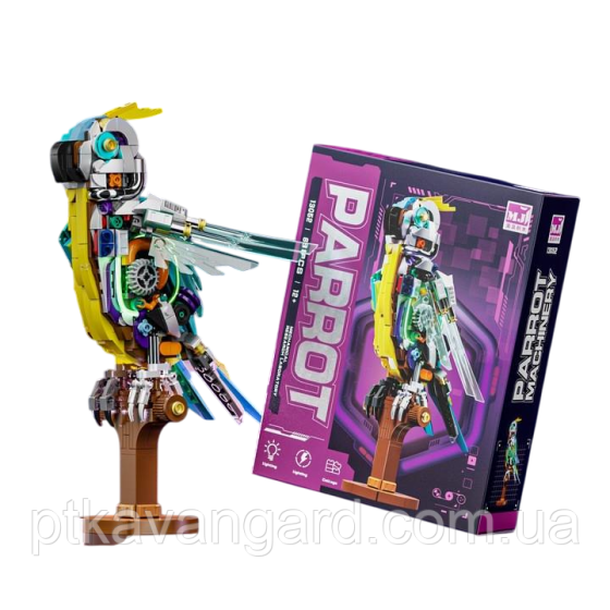 Конструктор механический попугай двухсторонний 688 деталей 13052 Хмельницкий