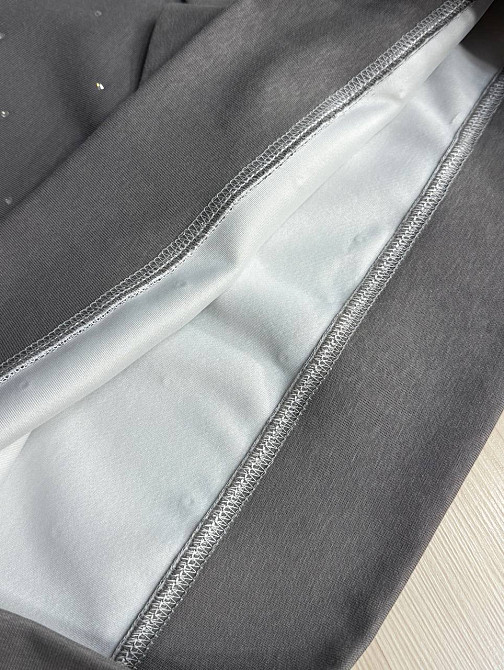 Світшот жіночий W 2950 oversize з розсипом камінців, сірий, one size Київ - фото 20