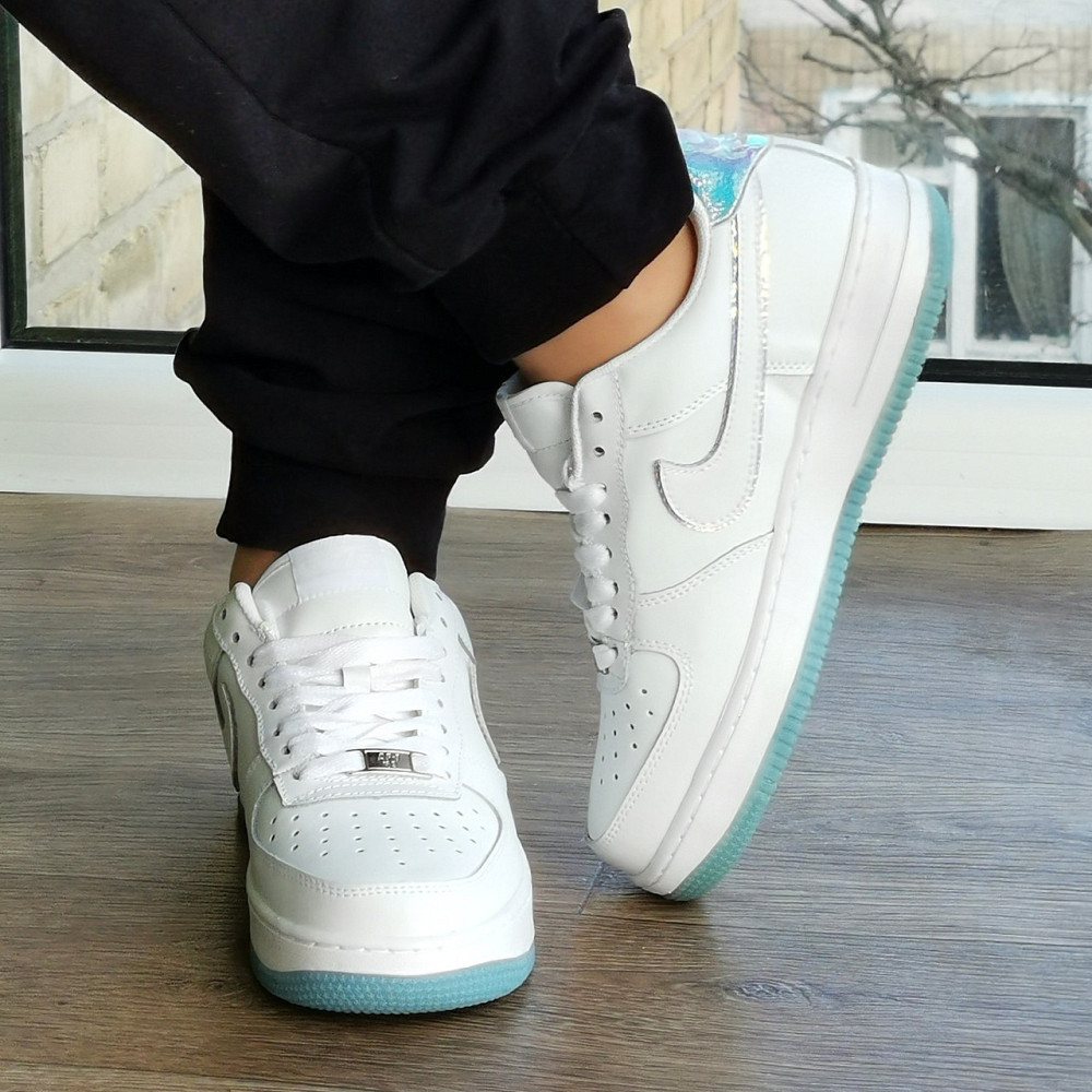 Кросівки Nike Білі Жіночі Форси Шкіряні Найк (розміри: 36,37,38,39,40,41) Дніпро - фото 4