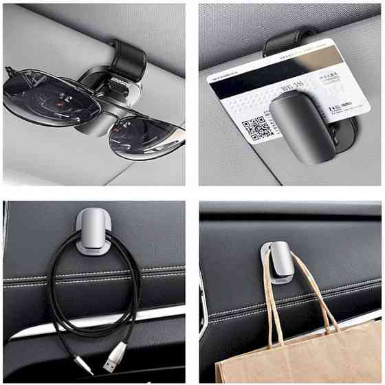 Автомобильный держатель для очков Baseus Platinum Vehicle eyewear clip（clamping type）Black Киев
