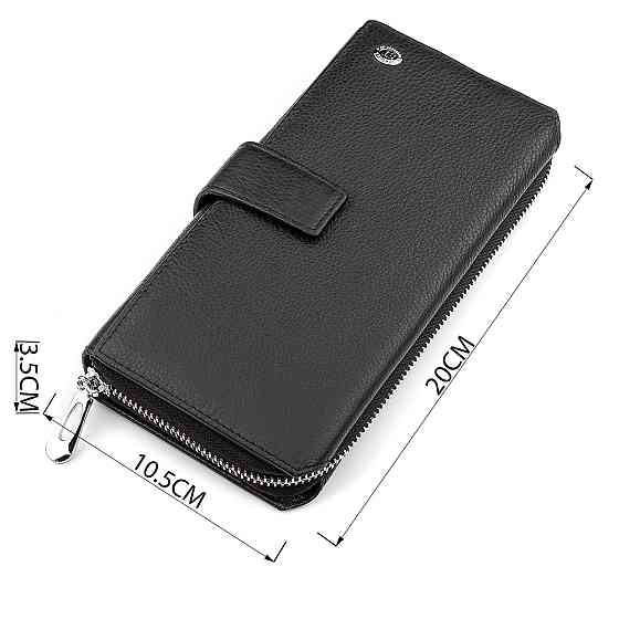 Чоловічий гаманець ST Leather 18453 (ST128) стильний Чорний Київ
