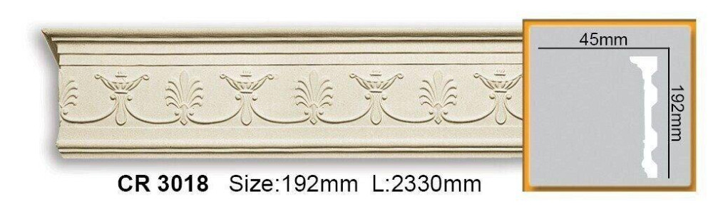 Молдинг полиуретановый с орнаментом Gaudi Decor CR 3018 Flexi Днепр - изображение 1