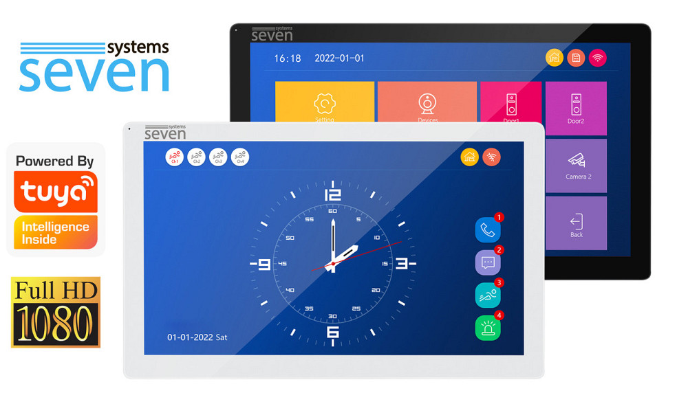 IP-відеодомофон 10 дюймів з Wi-Fi SEVEN DP-7517FHDW - IPS white Київ - фото 2