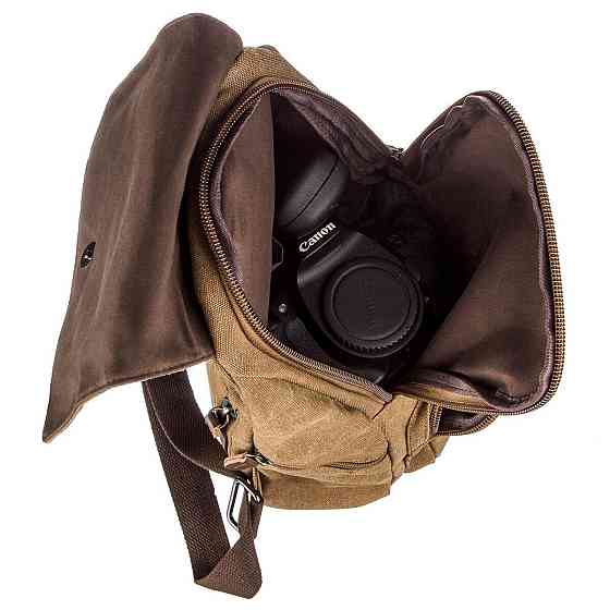 Компактний жіночий текстильний рюкзак Коричневий (Vintage) Київ