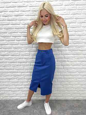 Юбка миди с разрезом 