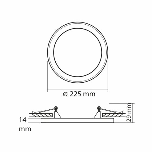 LED Світильник врізний 18W+6W 5000+2700К з декоративною підсвіткою VL-DL4R-1852 Videx Житомир - изображение 11