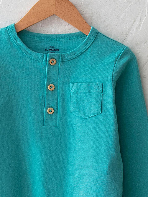 Дитяча Літня Кофта з Ґудзиками для Хлопчика LC Waikiki Зелена 9-12міс (74-80см) Київ - фото 3