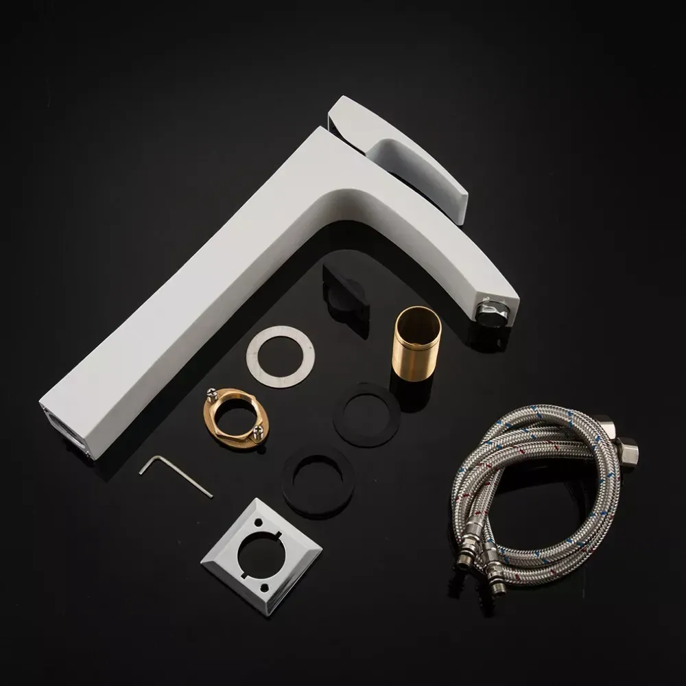 Смеситель для раковины высокий GAPPO G1007-18 белый/хром Киев - изображение 5