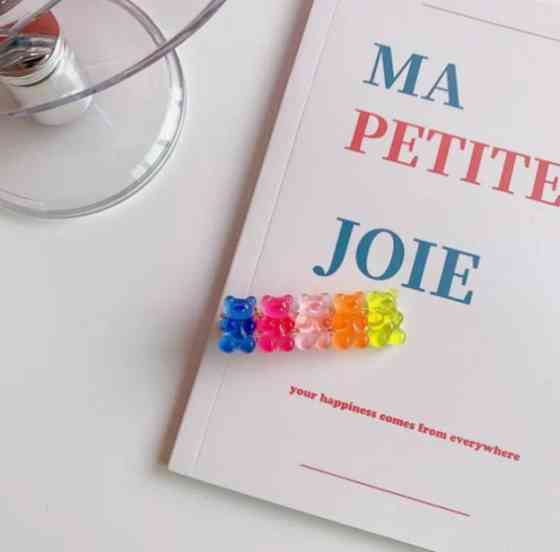 Бижутерия мишки заколка 55 на 18 мм разноцветный Киев