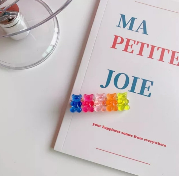 Бижутерия мишки заколка 55 на 18 мм разноцветный Киев - изображение 1