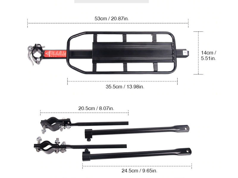 Велосипедний багажник 20-29'' алюмінієвий Feel Fit чорний Бровари - фото 5