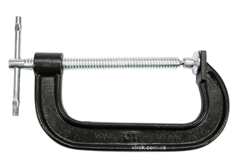 Струбцина з гвинтовим затиском "G" подібна VOREL; l= 125 мм [20] Одеса - фото 1