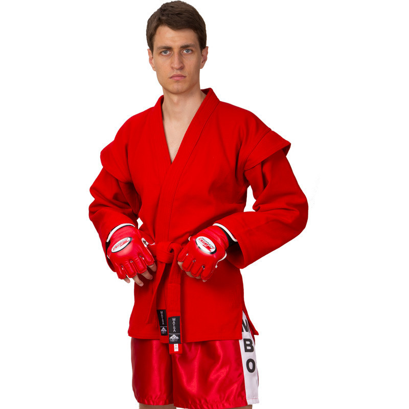 Кимоно для самбо MA-3209 (рост 140-200см) Вишнёвое - изображение 2