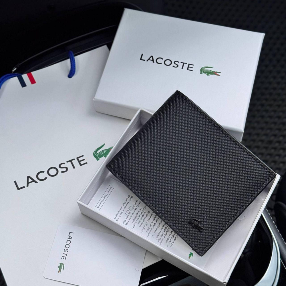 Чоловічий брендовий гаманець Lacoste 1712 в фірмовому упакуванні Київ - фото 1