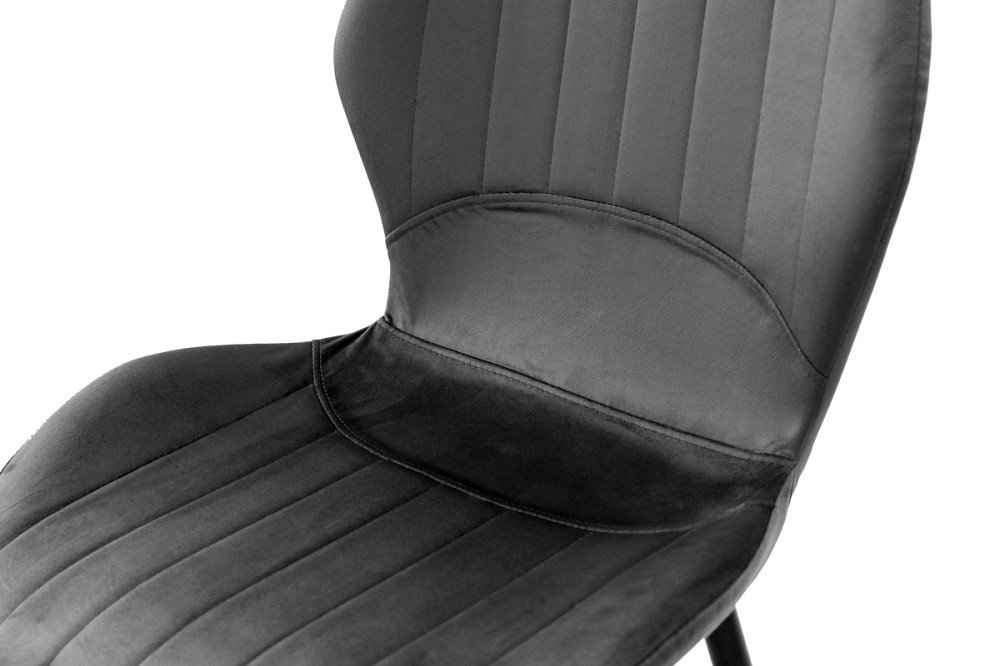 Стілець Леон чорний/велюр попелястий Киев - изображение 5