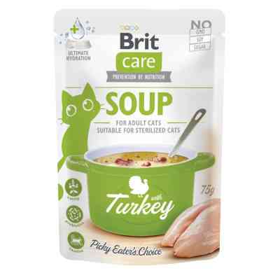Влажный корм для кошек Brit Care Soup Turkey суп с индейкой 75 г (8595602569199) Винница