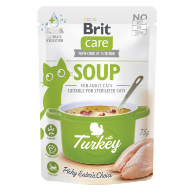 Влажный корм для кошек Brit Care Soup Turkey суп с индейкой 75 г (8595602569199) Винница - изображение 1