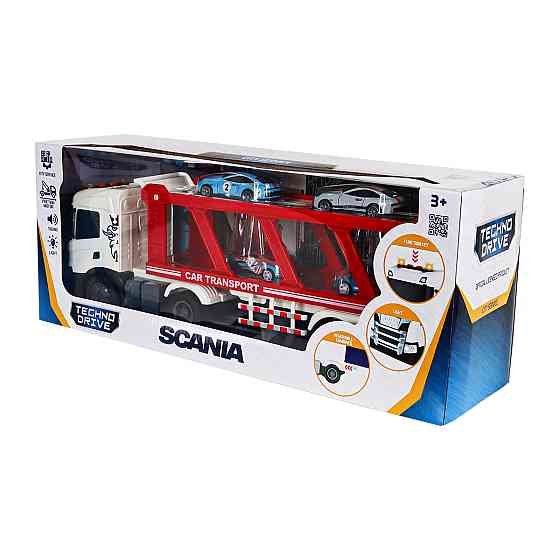 Ігровий набір серії Large Truck – Автоперевізник Scania (4 машини, світло, звук) Дніпро