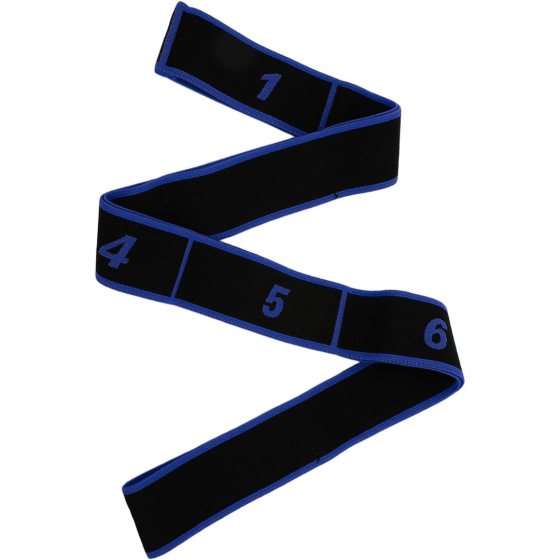 Резинка для фітнесу з петлями Queenfit 86,5 х 4см чорно-блакитна Киев