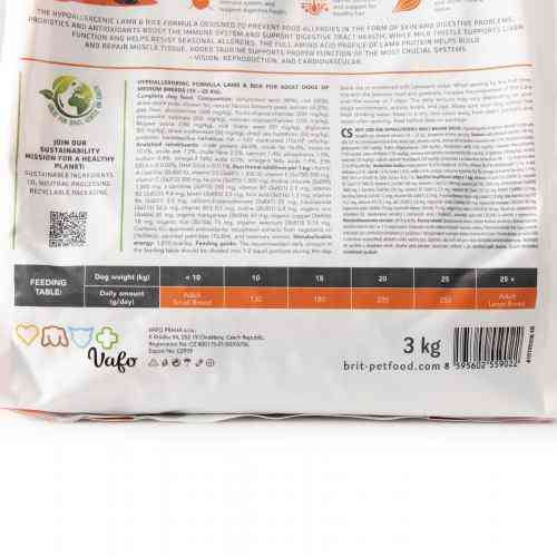 Сухой корм Brit Care Dog Hypoallergenic Adult Medium Breed для собак средних пород, гипоаллергенный с ягненком, 3 кг Киев