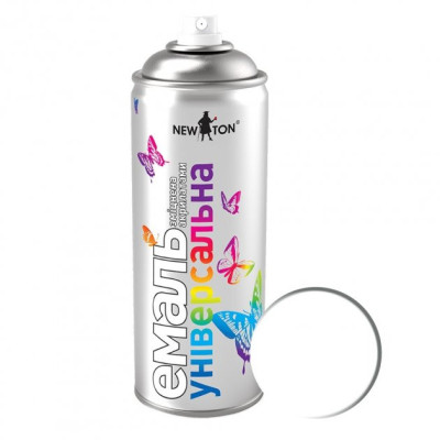 Аерозольна фарба для автомобіля New Ton універсальна 9010 білий мат 400 мл (244) Вінниця - фото 1