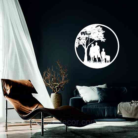 Декоративное настенное Панно «Семья», Декор на стену 90*90 см, Белый Киев