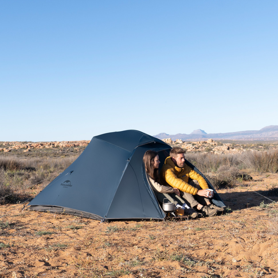 Намет легкий тримісний з футпринтом Naturehike Cloud Up 3 UL NH18T030-TT 20D (Темно-синій) Київ - фото 5