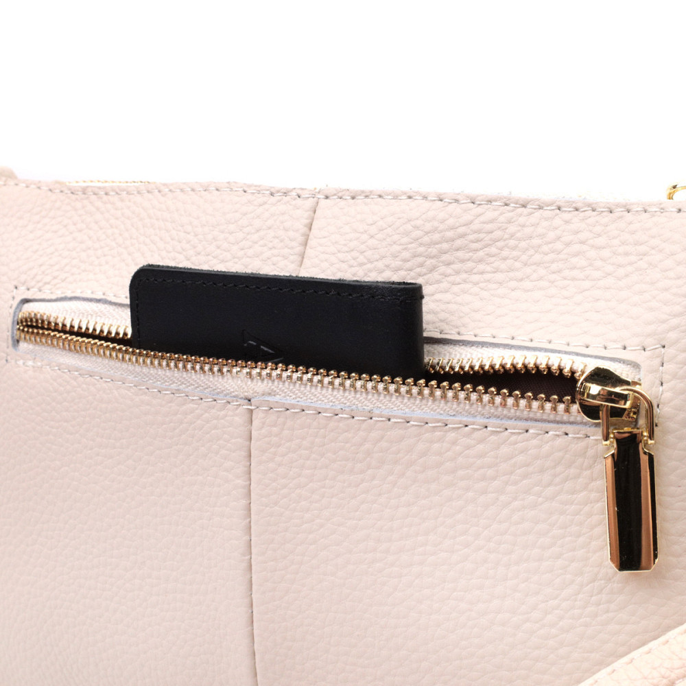 Женская сумка-клатч на лето с двумя ремнями из натуральной кожи Vintage 22648 Белая Киев - изображение 7