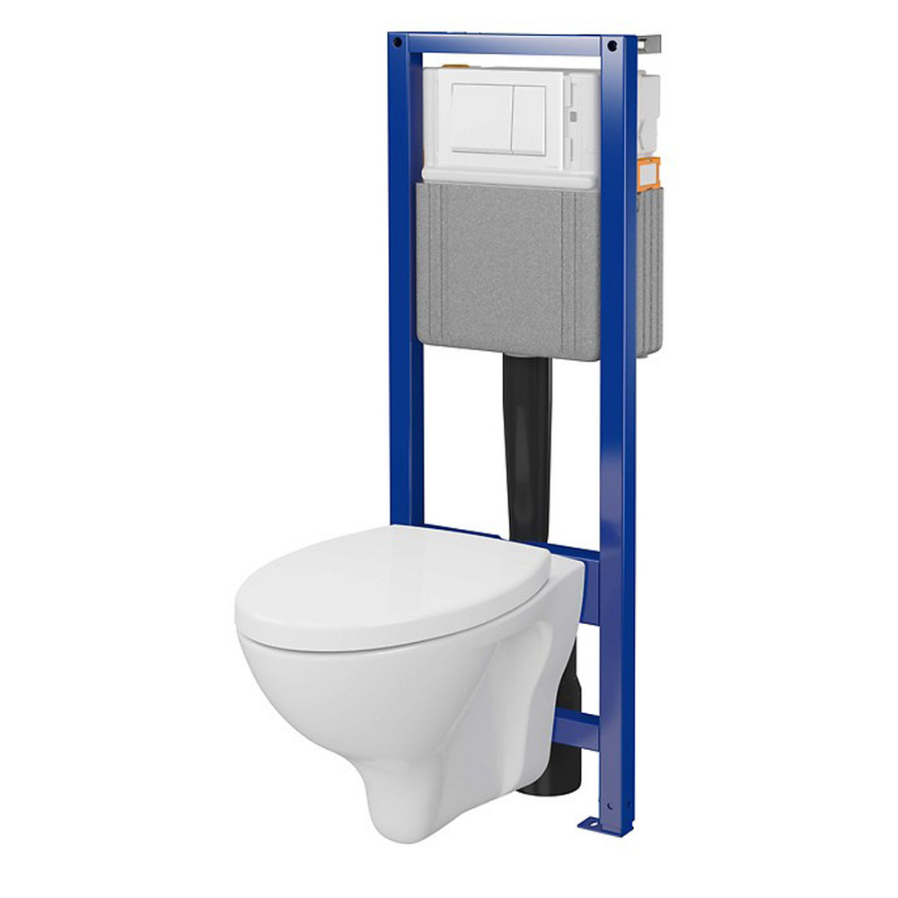 КОМПЛЕКТ С04: ІНСТ СИС-МА SYSTEM 40  MEХАН+ MITO RED 411 з поліп сид + кнопка змиву ENTER II біла Тернопіль - фото 1