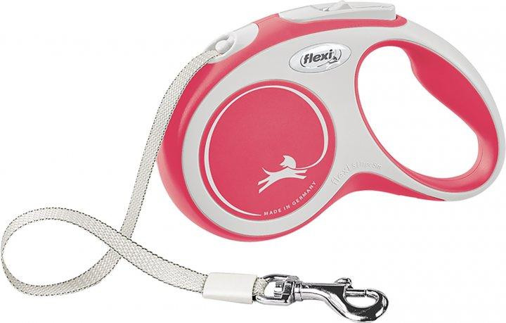 Повідець-рулетка Flexi New Comfort M стрічка 5 м до 15 кг (Червоний) Вінниця - фото 1
