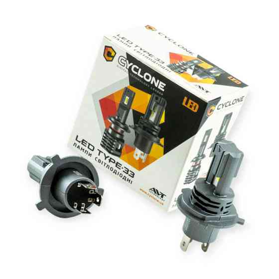 Автолампа LED H4 12V Type 33 12W 5000K 4800L радіатор Мукачево