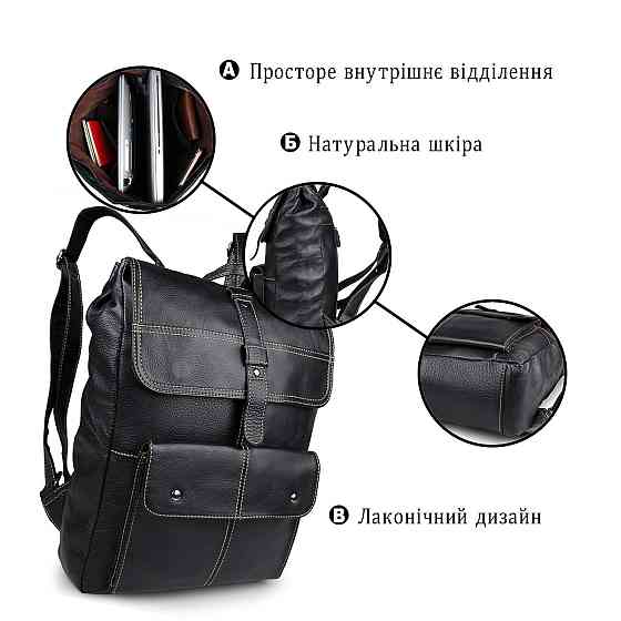 Рюкзак Vintage 14377 Чорний Київ