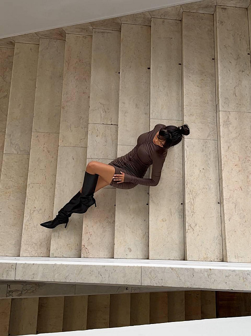 Жіноча стильна вечірня чарівна мініплаття мікродайвінг Шоколад, 46/48 Одеса - фото 4