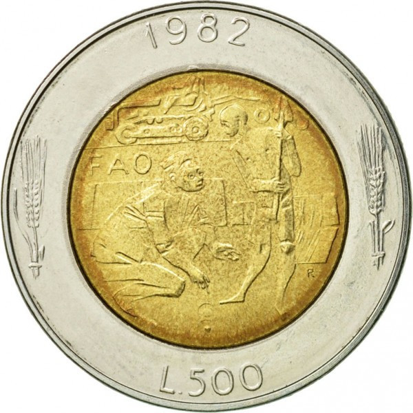 Монета 500 лир. 1982 год, Сан-Марино.UNC Полтава - изображение 1