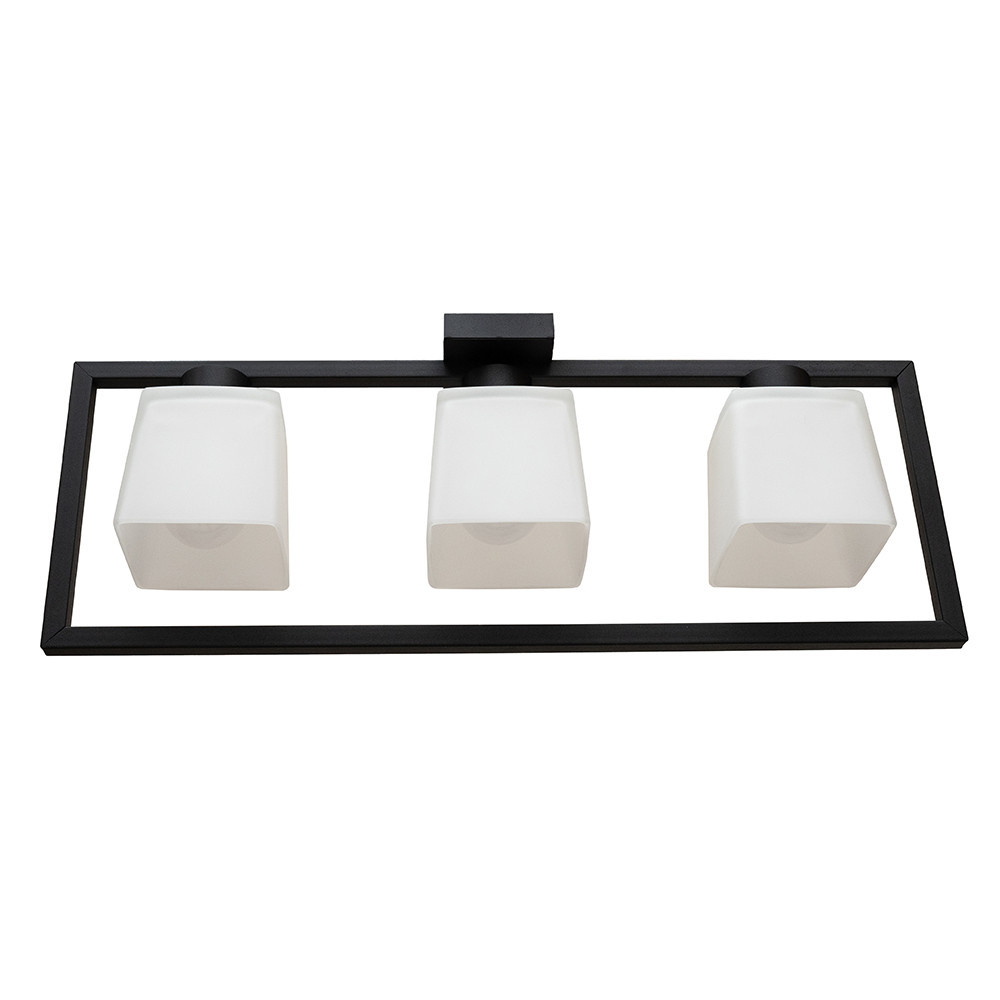 Люстра потолочная MSK Electric Boston на три плафона под лампу Е27 NL 400230-3 BK Одесса - изображение 2