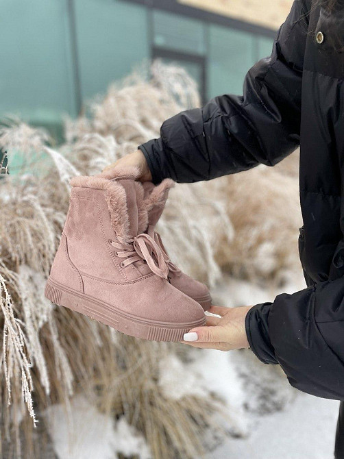 Violeta Женские черевики Violeta пудра эко-замша высота 16.5см подошва 2.5см размер 36-39 (1136 Коломыя - изображение 9