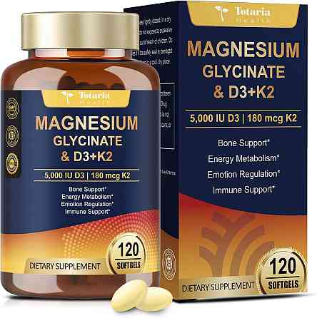 Magnesium Glycinate & D3 + K2 120 caps 120 serv Луцк