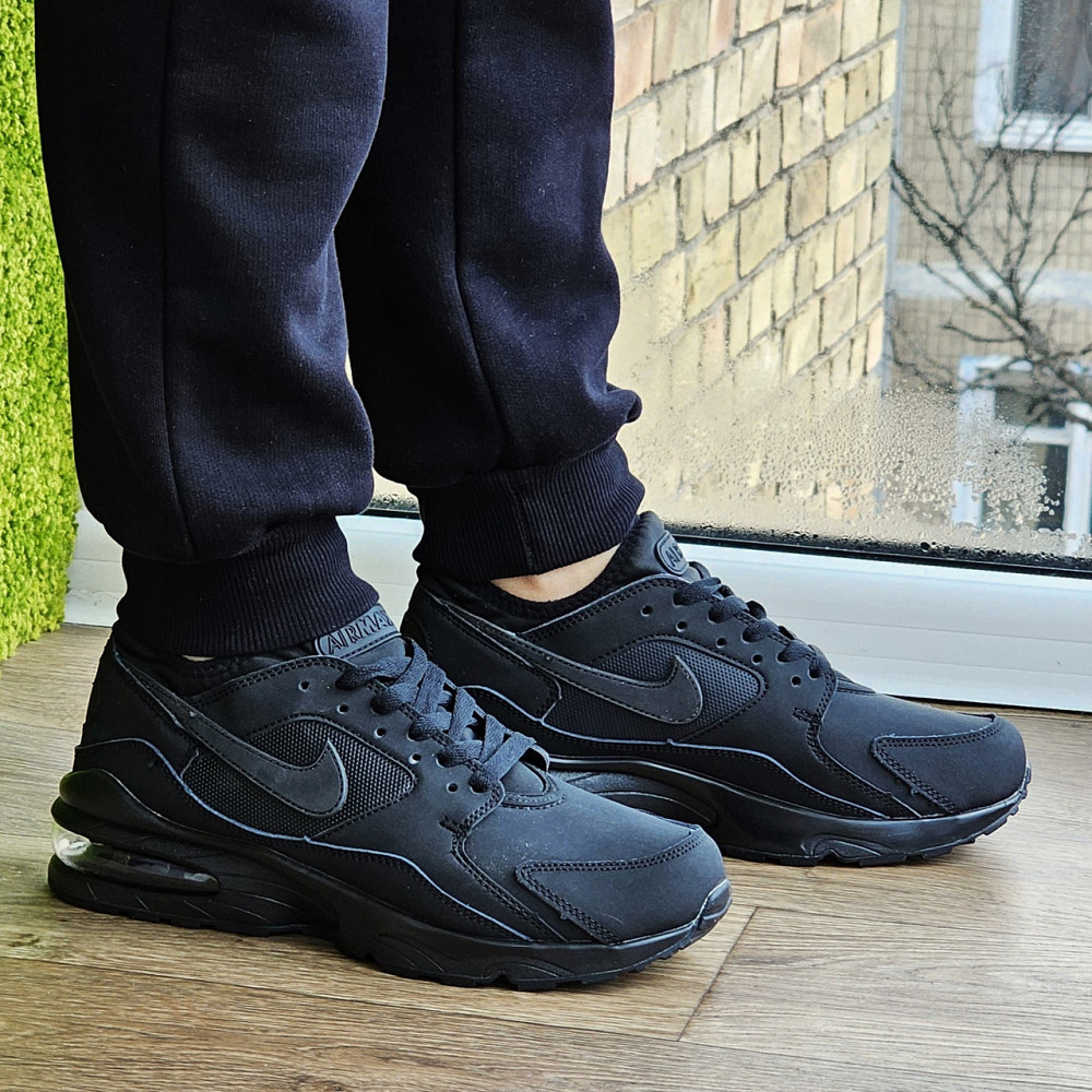Чоловічі Чорні Кросівки Nike Air Max 93 Шкіряні Найк (розміри: 41,42,43,44,45) — 93-1 Відео Огляд Дніпро - фото 8