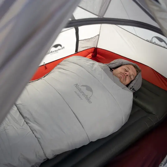 Туристический спальный мешок-кокон Naturehike P400 (до -18C) Серый Винница