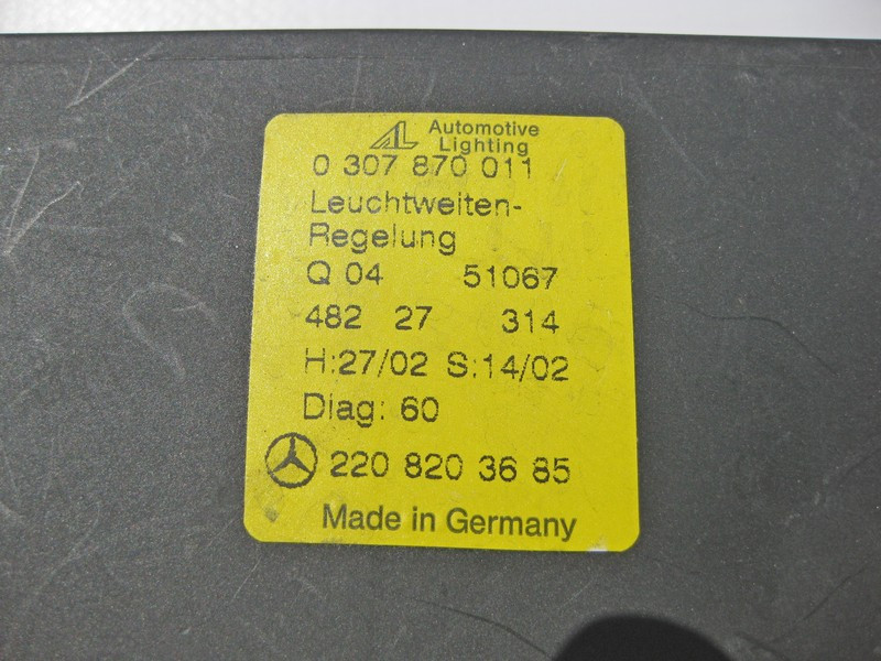 Mercedes-Benz  A2208203685 Блок керування регулювання кута нахилу фар S-class short W220 S-class long V220 Одеса - фото 2