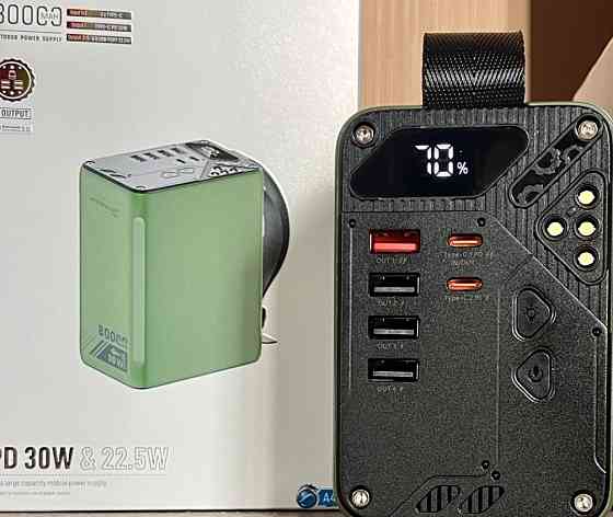 Мощный! Power bank 80000. Супер быстрая зарядка 30W. Оригинал 100% Киев