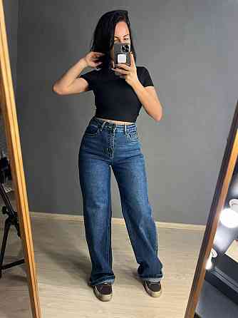 Джинсы женские Dragon 8092 palazzo jeans палаццо ровные от бедра стрейчевые синие, синий, 30, 30, 83 Одесса