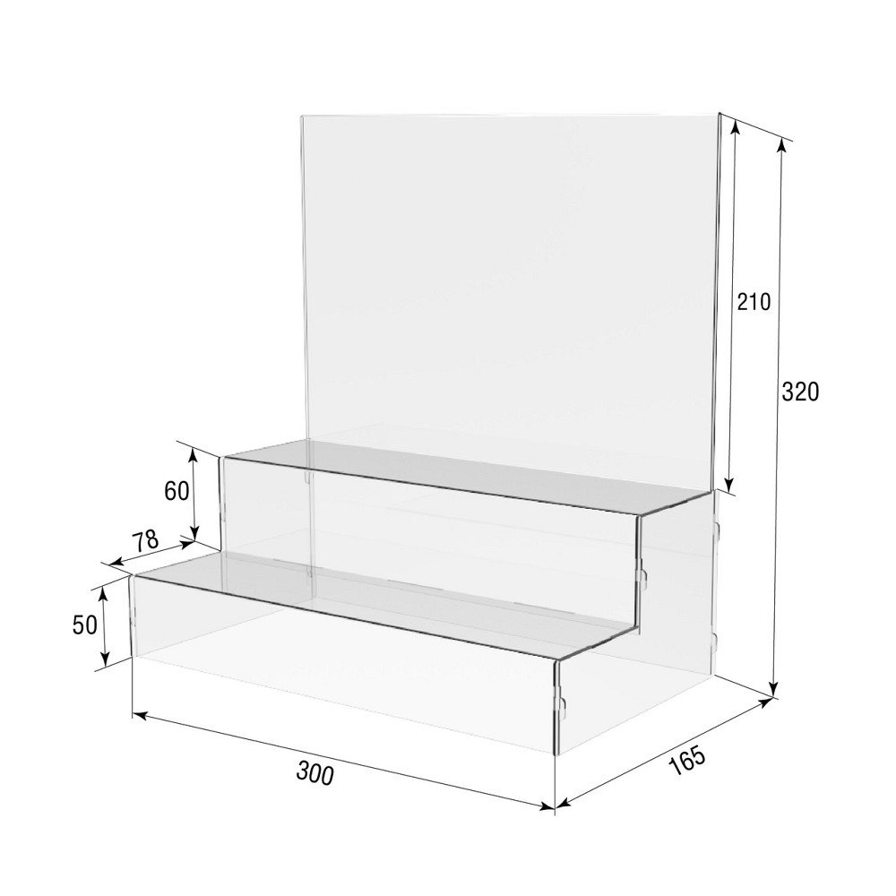 Подставка EKOSTAR 2 полки 300х165х320 Киев - изображение 4