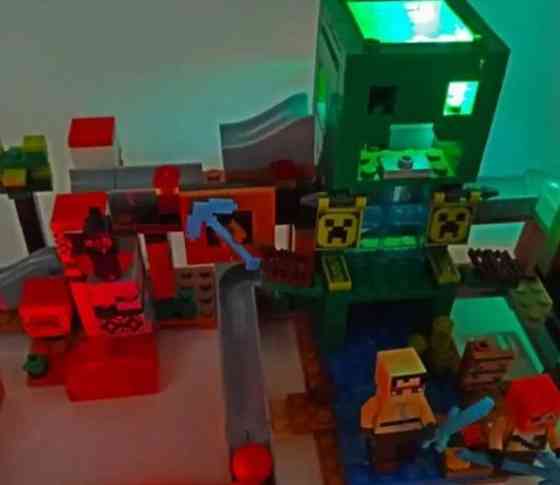 Конструктор Minecraft Майнкрафт Шахта Кріпера, 451 дет, LED світло. Харьков