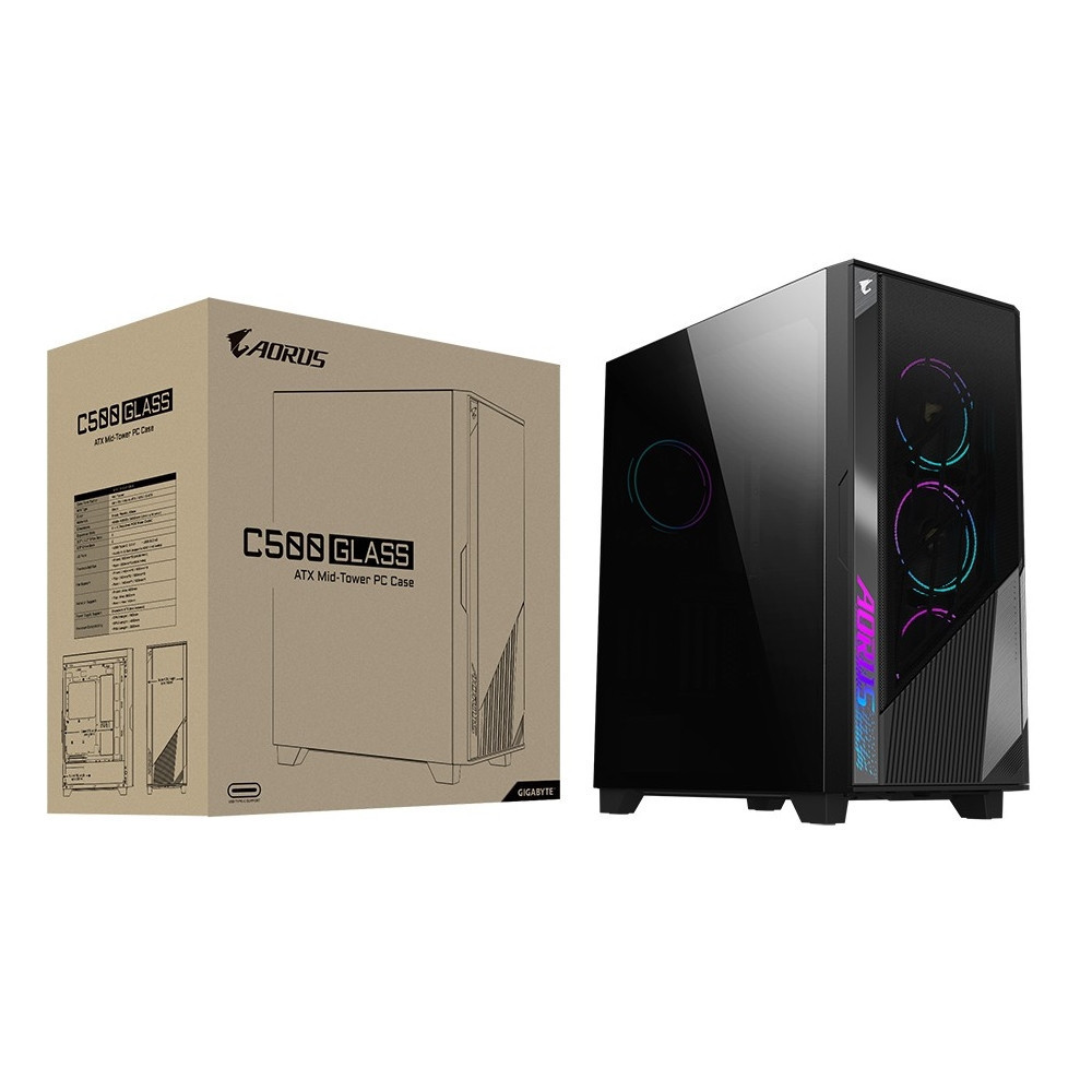Корпус Gigabyte Aorus C500 Glass Black без БЖ (GB-AC500G ST) ( 12270 ) Харьков - изображение 9