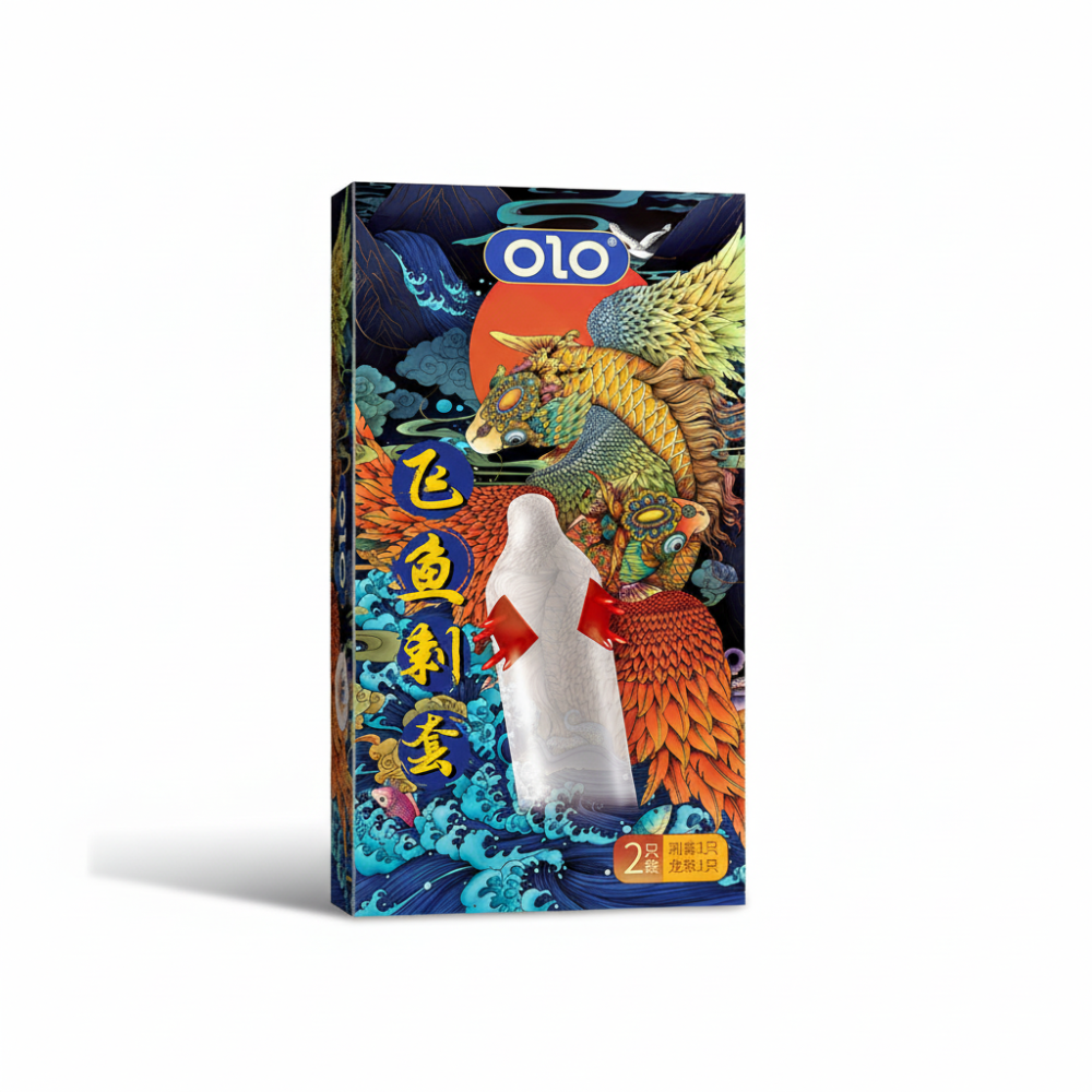 Презервативи стимулюючий з вусиками OLO Flying Fish з силіконовою змазкою 18 см 2 шт. Вінниця - фото 2