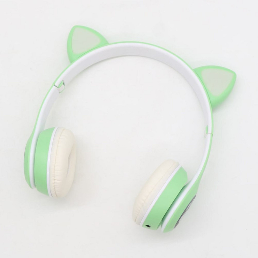 Бездротові навушники з котячими вушками, VZV-23M, Зелені / Дитячі Bluetooth навушники з мікрофоном Київ - фото 7