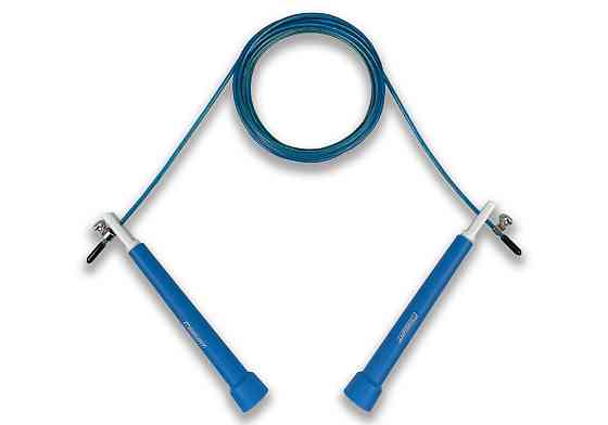 Швидкісна скакалка EasyFit Speed Cable Rope 3 м для схуднення, синя Коломия