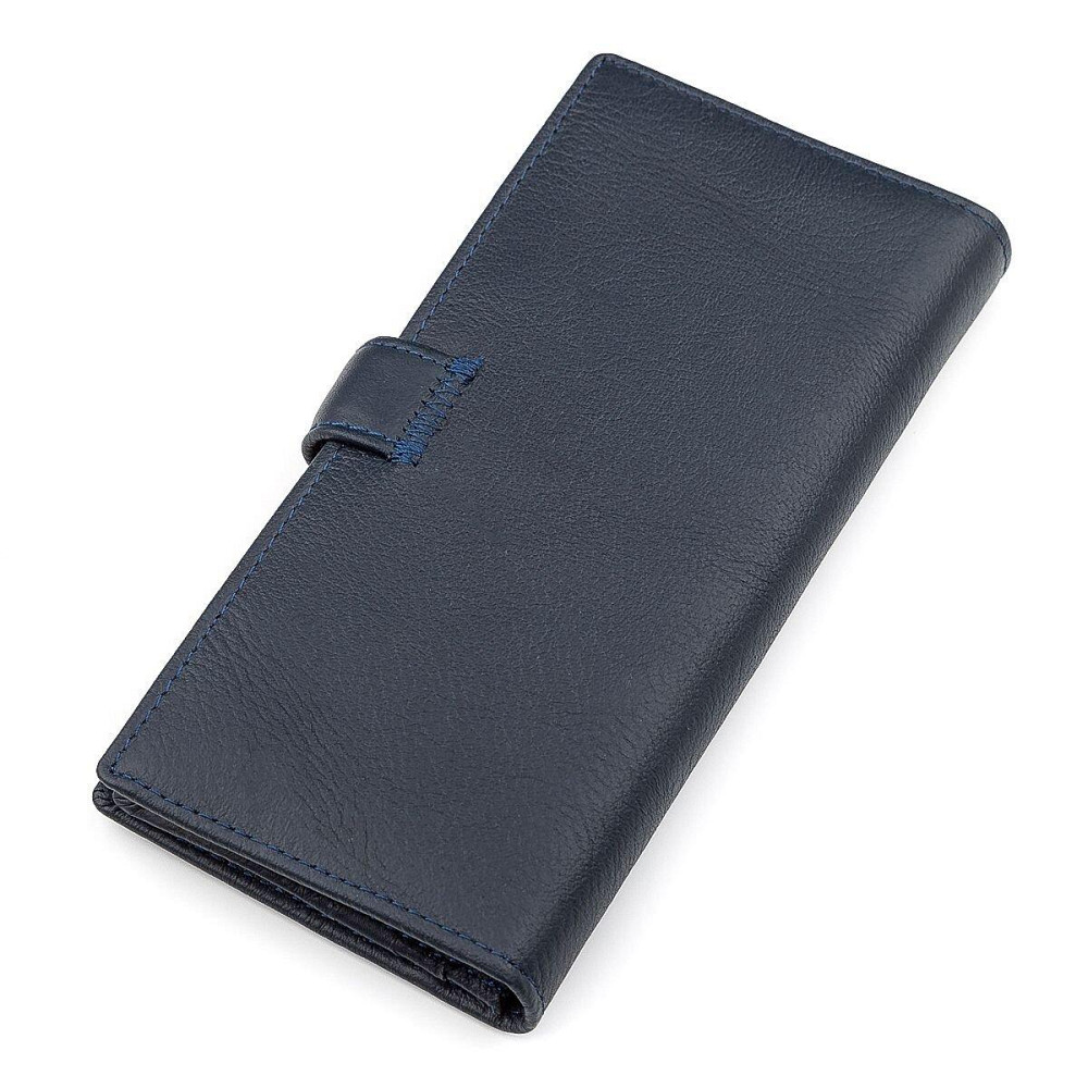 Чоловічий купюрник ST Leather 18365 (ST147) шкіряний Синій Київ - фото 3